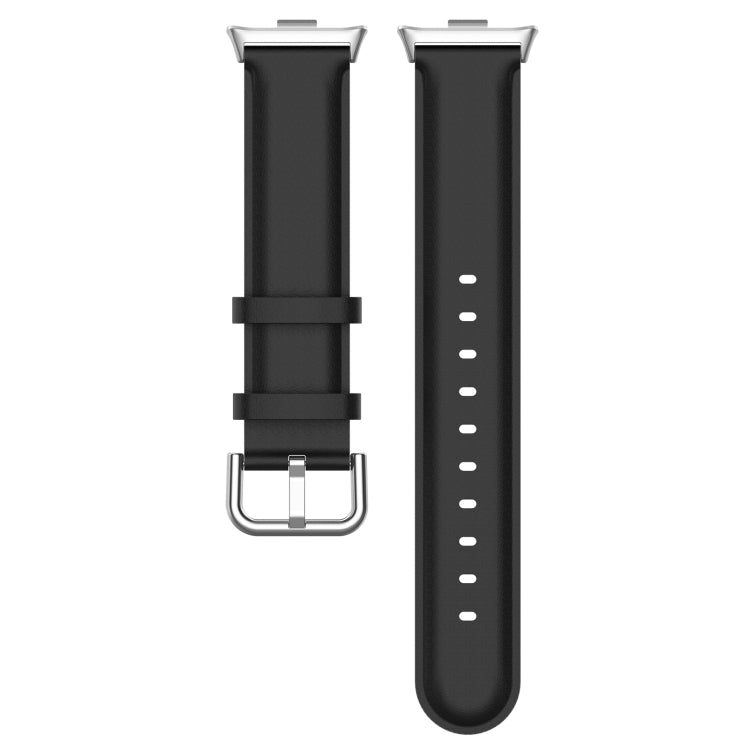 For Xiaomi Mi Band 8 Pro Round Tail Top Layer Leather Watch Band(Black) - Watch Bands by buy2fix | Online Shopping UK | buy2fix