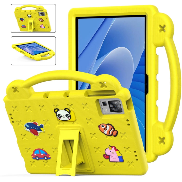 For DOOGEE T30 Pro 11 2023 Handle Kickstand Children EVA Shockproof Tablet Case(Yellow) - Others by buy2fix | Online Shopping UK | buy2fix