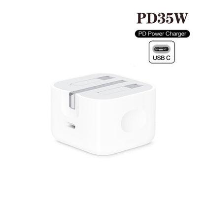 PD35W USB-C / Type-C Port Charger with 1m Type-C to Type-C Data Cable, UK Plug - USB Charger by buy2fix | Online Shopping UK | buy2fix