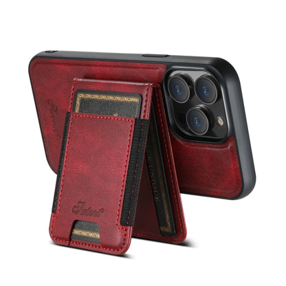 For iPhone 13 Suteni H17 Oil Eax Leather MagSafe Detachable Wallet Phone Case(Red) - iPhone 13 Cases by Suteni | Online Shopping UK | buy2fix