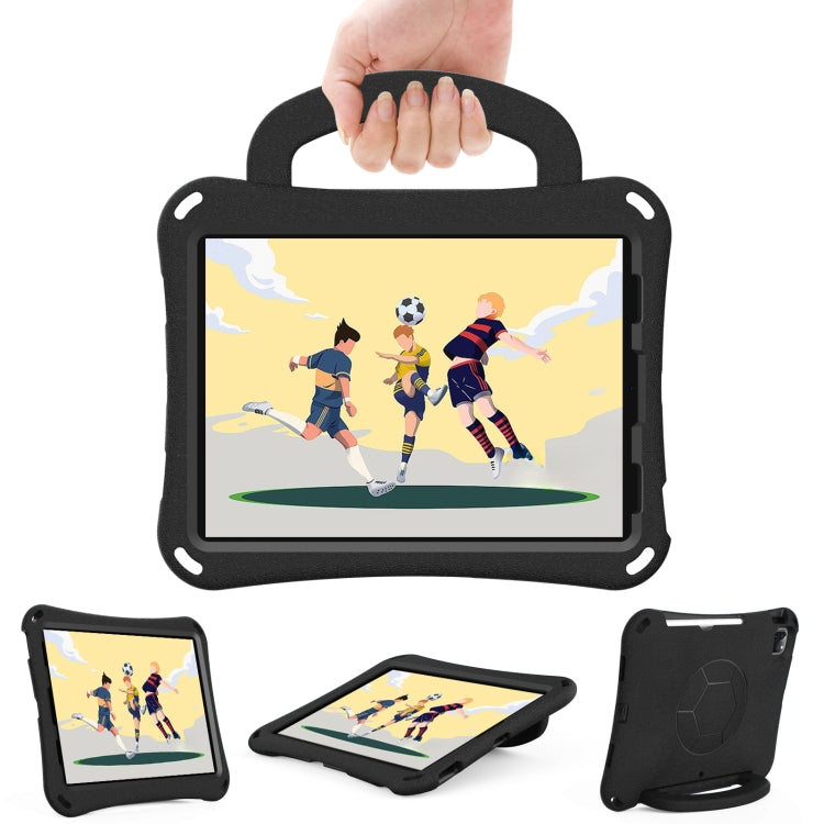 For iPad Air 11 2024 Handle Football Shaped EVA Shockproof Tablet Case(Black) - iPad Air 11 2024 Cases by buy2fix | Online Shopping UK | buy2fix