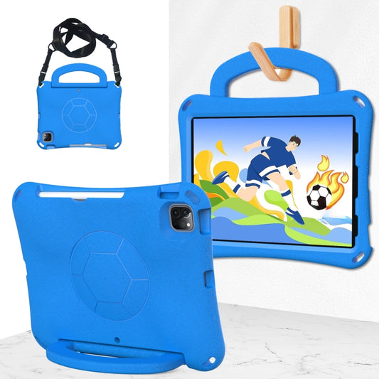 For iPad Air 11 2024 Handle Football Shaped EVA Shockproof Tablet Case(Blue) - iPad Air 11 2024 Cases by buy2fix | Online Shopping UK | buy2fix