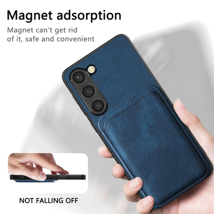 For Samsung Galaxy S23 5G Retro Leather Card Bag Magnetic Phone Case(Blue) - Galaxy S23 5G Cases by buy2fix | Online Shopping UK | buy2fix