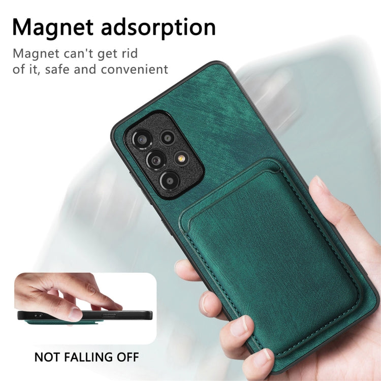 For Samsung Galaxy A53 Retro Leather Card Bag Magnetic Phone Case(Green) - Galaxy Phone Cases by buy2fix | Online Shopping UK | buy2fix