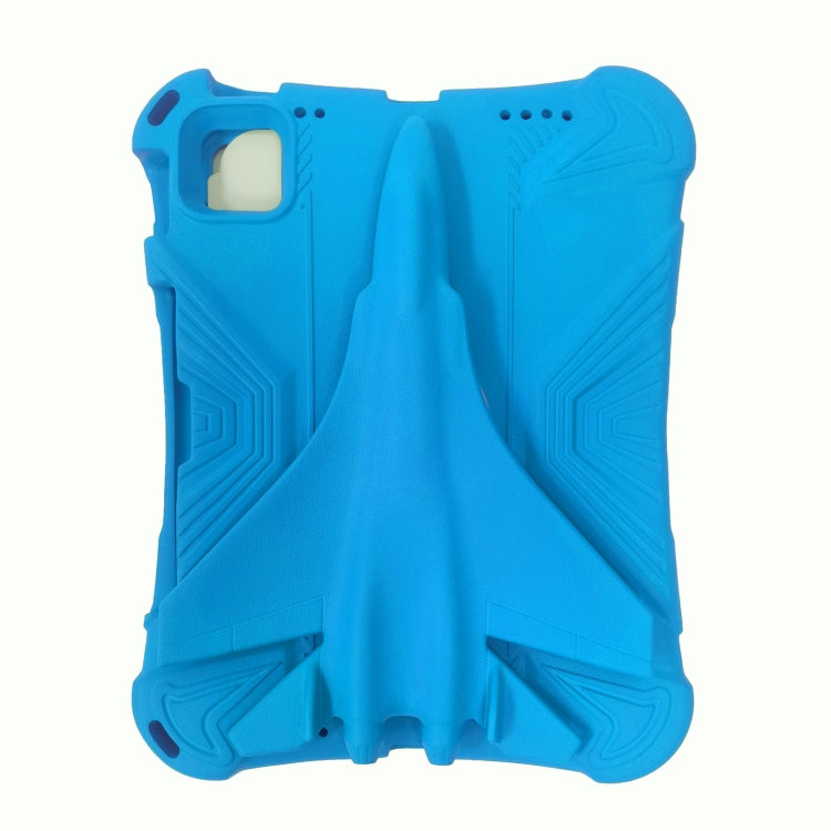 For iPad Air 11 2025 / 2024 360 Rotation Aircraft Holder EVA Shockproof Tablet Case(Blue) - iPad Air 11 2025 / 2024 Cases by buy2fix | Online Shopping UK | buy2fix