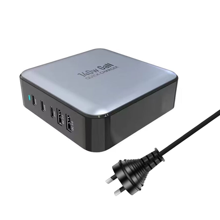 GAN 140W PD65W / PD20W / QC3.0 USB Five Port Laptop Adapter, Plug:AU Plug - Universal Power Adapter by buy2fix | Online Shopping UK | buy2fix