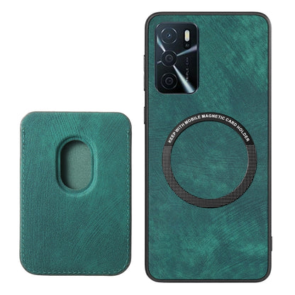 For OPPO K11 5G Retro Leather Card Bag Magnetic Phone Case(Green) - OPPO Cases by buy2fix | Online Shopping UK | buy2fix