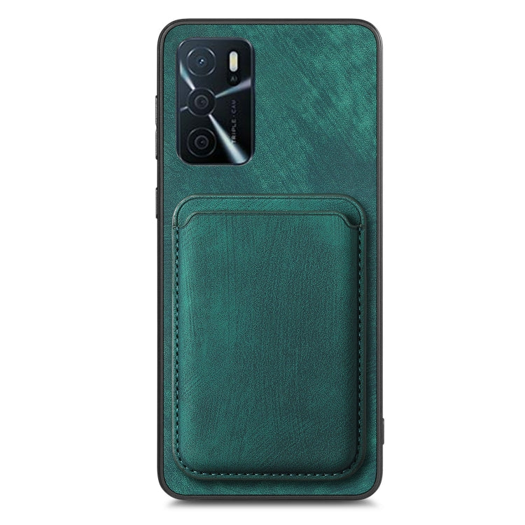 For OPPO Reno8 Z Retro Leather Card Bag Magnetic Phone Case(Green) - OPPO Cases by buy2fix | Online Shopping UK | buy2fix