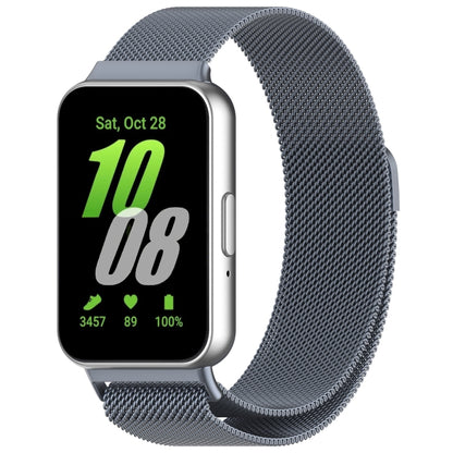 For Samsung Galaxy Fit 3 Milanese Metal Steel Mesh Watch Band(Gray) - Watch Bands by buy2fix | Online Shopping UK | buy2fix