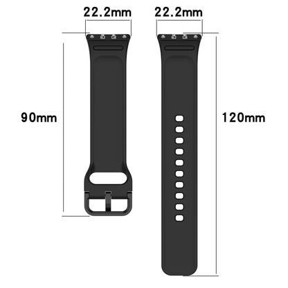 For Samsung Galaxy Fit 3 SM-R390 Solid Color Buckle Silicone Watch Band(Black) - Watch Bands by buy2fix | Online Shopping UK | buy2fix