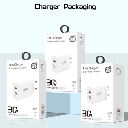 PD30W USB-C / Type-C + 8 Pin + USB-A Reverse Charger Suitable for iPhone Series(US Plug) - USB Charger by buy2fix | Online Shopping UK | buy2fix