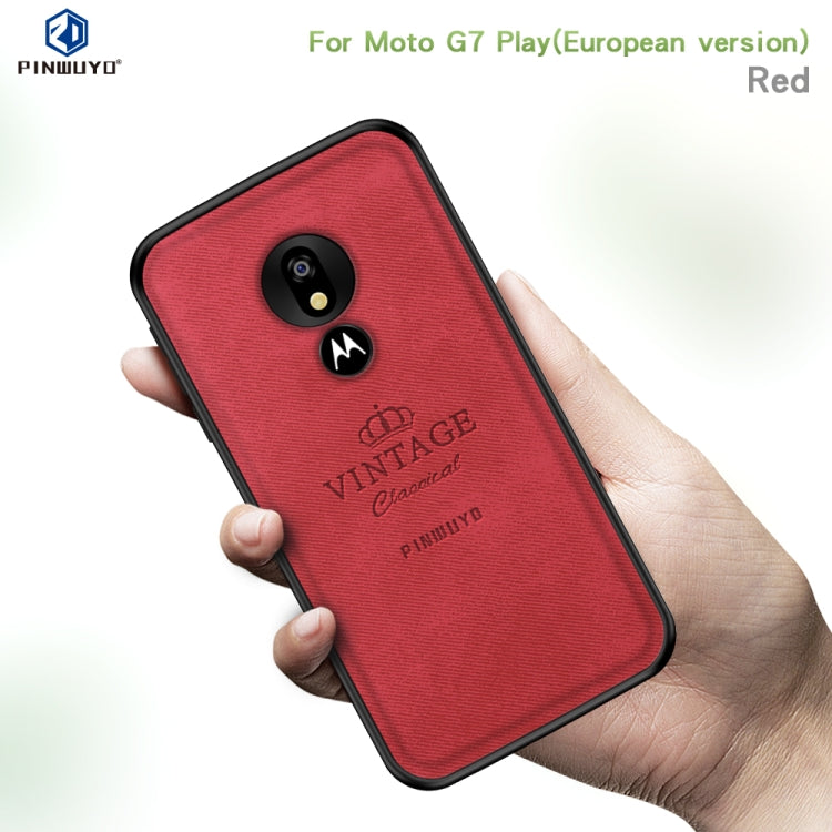 PINWUYO Shockproof Waterproof Full Coverage PC + TPU + Skin Protective Case for Motorola Moto G7 Play (Eurasian Version)(Brown) - Motorola Cases by PINWUYO | Online Shopping UK | buy2fix