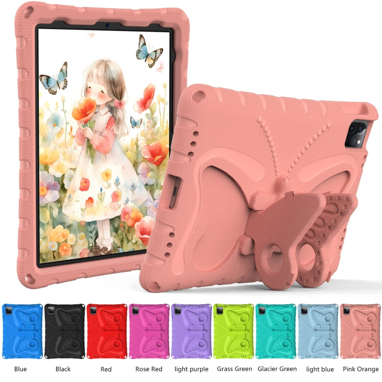 For iPad Air 11 2024 Butterfly Bracket EVA Shockproof Tablet Case(Pink Orange) - iPad Air 11 2024 Cases by buy2fix | Online Shopping UK | buy2fix