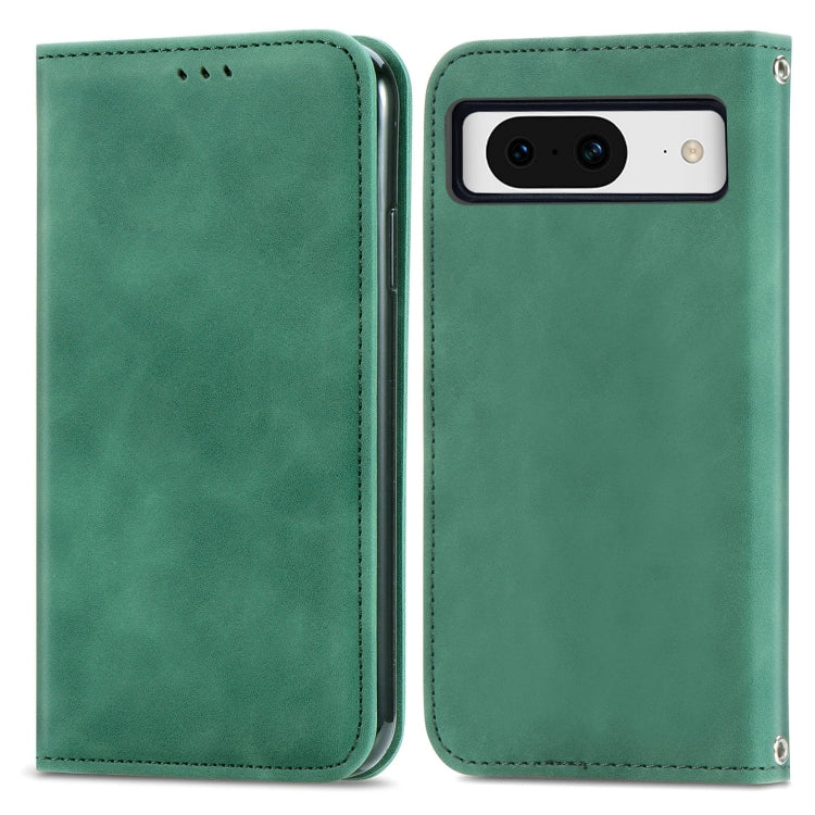 For Google Pixel 9 Retro Skin Feel Magnetic Flip Leather Phone Case(Green) - Google Cases by buy2fix | Online Shopping UK | buy2fix