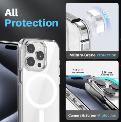 For iPhone 15 Pro Max NORTHJO 5 in 1 Magsafe Clear Phone Case with 2pcs Screen Film + 2pcs Rear Lens Film - iPhone 15 Pro Max Cases by NORTHJO | Online Shopping UK | buy2fix