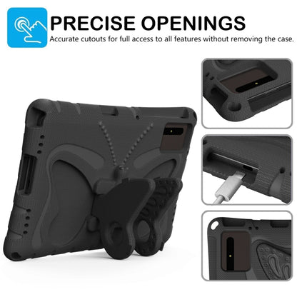 For Samsung Galaxy Tab S9 FE X510 Butterfly Bracket EVA Shockproof Tablet Case(Black) - Galaxy Tab S9 FE by buy2fix | Online Shopping UK | buy2fix