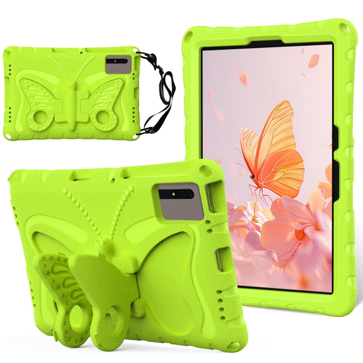 For Samsung Galaxy Tab S9 FE X510 Butterfly Bracket EVA Shockproof Tablet Case(Grass Green) - Galaxy Tab S9 FE by buy2fix | Online Shopping UK | buy2fix