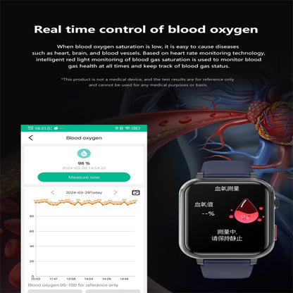 G18 1.83 inch Color Screen Smart Watch Silicone Strap, Support  Noninvasive Blood Sugar / Uric Acid(Red) - Smart Watches by buy2fix | Online Shopping UK | buy2fix