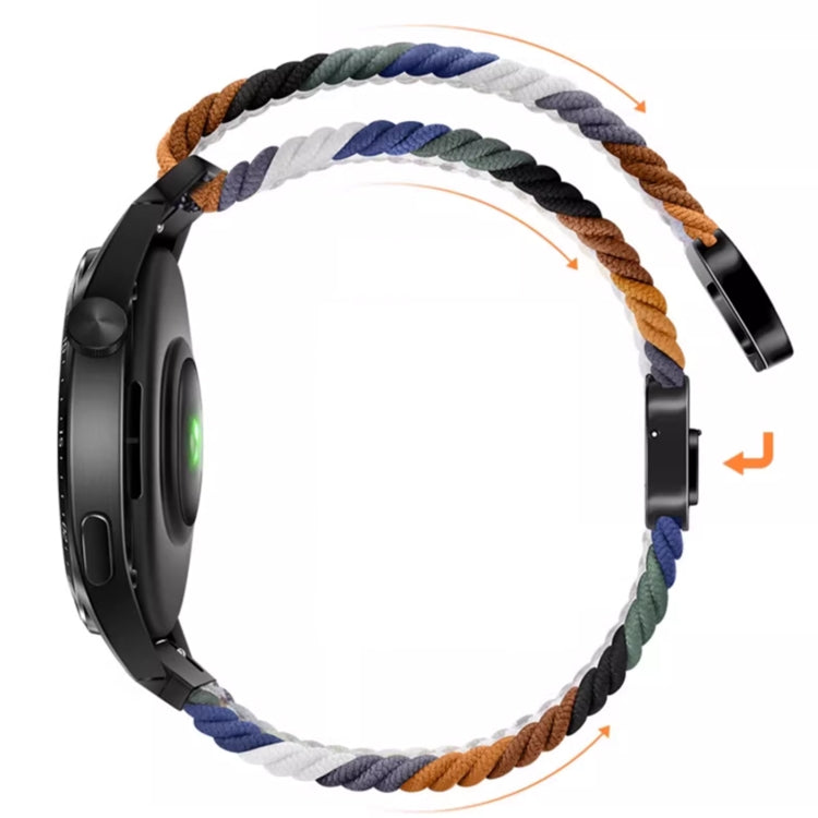 For Samsung Galaxy Fit3 Magnetic Buckle Nylon Braid Watch Band(Rainbow Color) - Watch Bands by buy2fix | Online Shopping UK | buy2fix