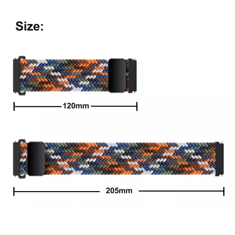 For Samsung Galaxy Fit3 Magnetic Buckle Nylon Braid Watch Band(Colorful White) - Watch Bands by buy2fix | Online Shopping UK | buy2fix