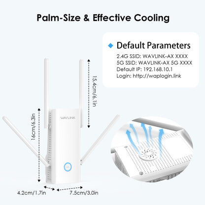 Wavlink WN583AX3 AX3000 Dual Band WiFi Repeater/AP/Router/Mesh Mode WiFi Extender, Plug:US Plug - Wireless Routers by WAVLINK | Online Shopping UK | buy2fix