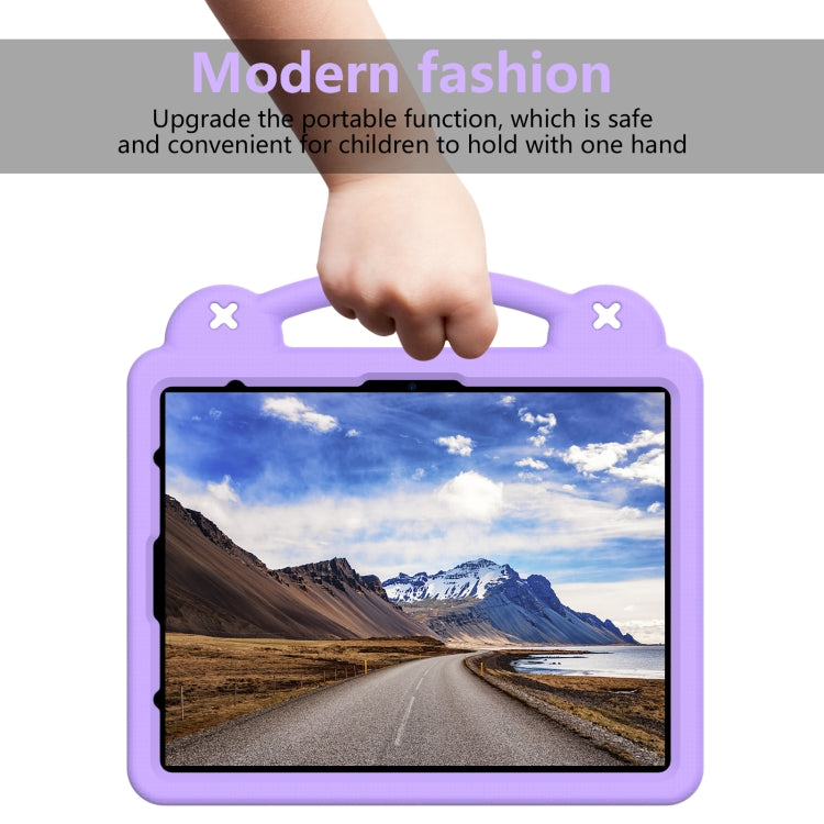 For iPad Pro 13 2024 Handle Kickstand Children EVA Shockproof Tablet Case(Light Purple) - iPad Pro 13 2024 Cases by buy2fix | Online Shopping UK | buy2fix