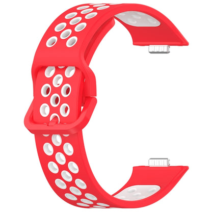 For Huawei Watch Fit 3 Two Color Silicone Sports Watch Band(Red+White) - Watch Bands by buy2fix | Online Shopping UK | buy2fix