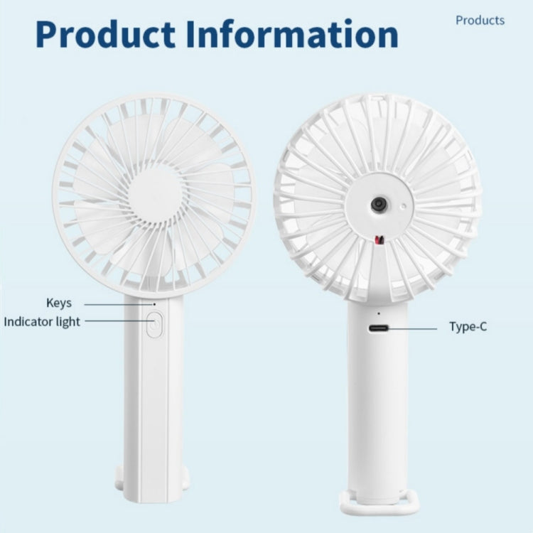 F35 With Hanging Hole Rechargeable Cooling Fan Powerful Handheld Fan 1200mAh Desk Fan(Baby Blue) - Electric Fans by buy2fix | Online Shopping UK | buy2fix