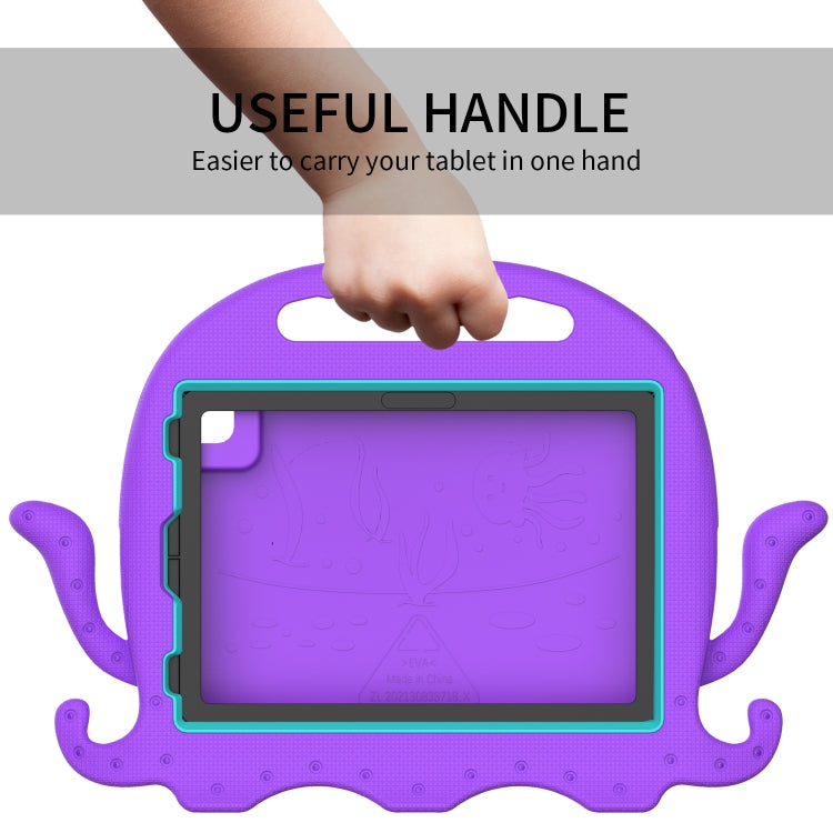 For iPad Air 11 2024 Octopus Style EVA Hybrid PC Shockproof Tablet Case with Strap(Purple) - iPad Air 11 2024 Cases by buy2fix | Online Shopping UK | buy2fix