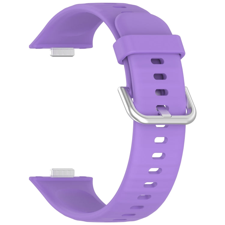 For Huawei Watch Fit3 Silicone Soft Watch Band + Clear Watch Protective Case Set(Lilac Purple) - Watch Bands by buy2fix | Online Shopping UK | buy2fix