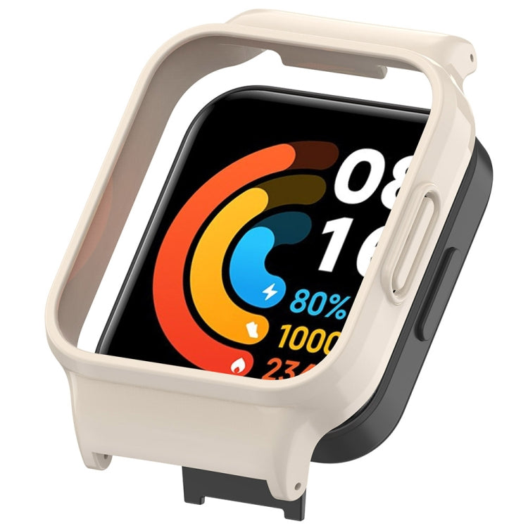 For Redmi Watch 3 Half Pack PC Watch Protective Case(Creamy White) - Watch Cases by buy2fix | Online Shopping UK | buy2fix