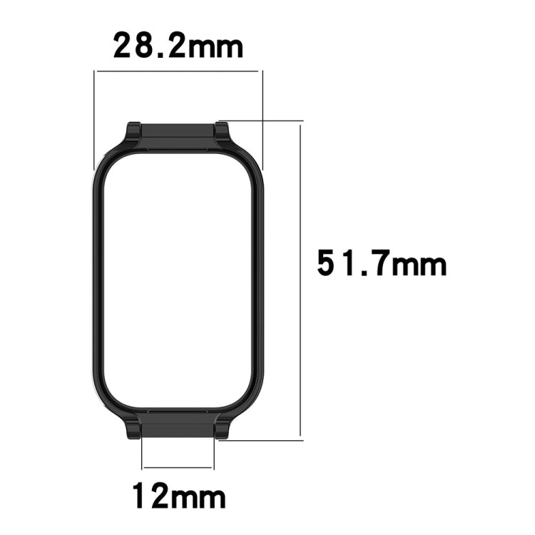 For Redmi Band 2 Half Pack PC Watch Protective Case(Transparent Black) - Watch Cases by buy2fix | Online Shopping UK | buy2fix