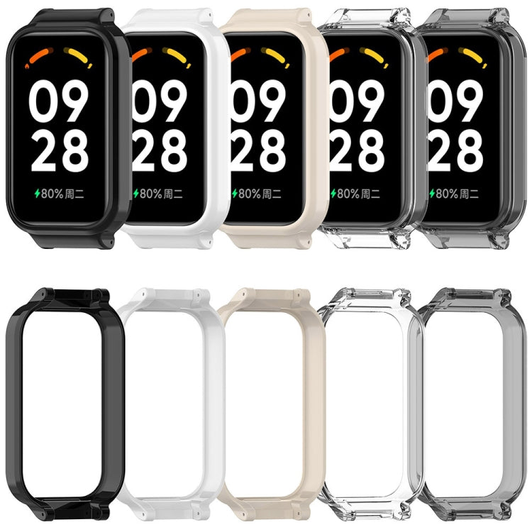 For Xiaomi Smart Band 8 Active Half Pack PC Watch Protective Case(Transparent Black) - Watch Cases by buy2fix | Online Shopping UK | buy2fix