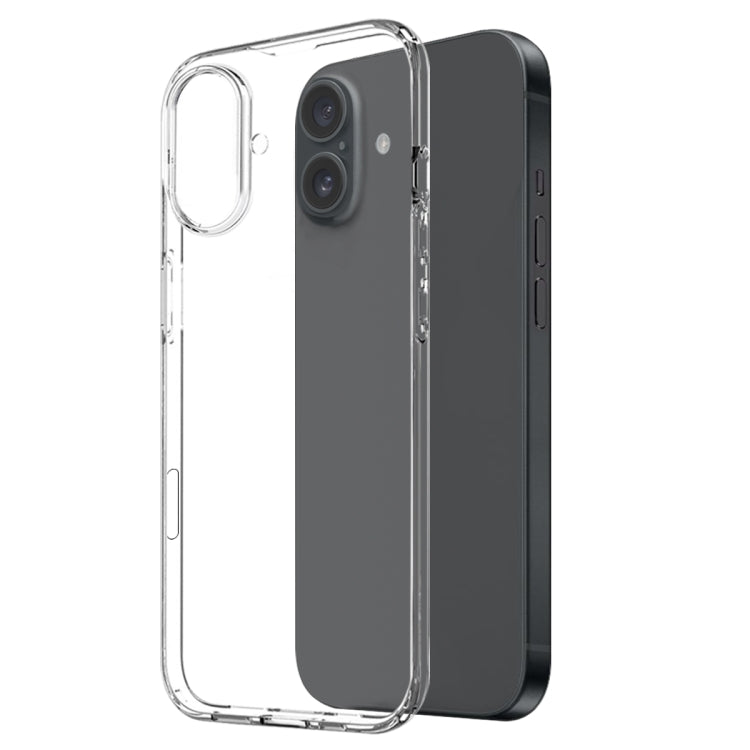 For iPhone 16 Plus NORTHJO 2 in 1 TPU Phone Case Screen Protector Tempered Glass Film(Clear) - iPhone 16 Plus Cases by NORTHJO | Online Shopping UK | buy2fix