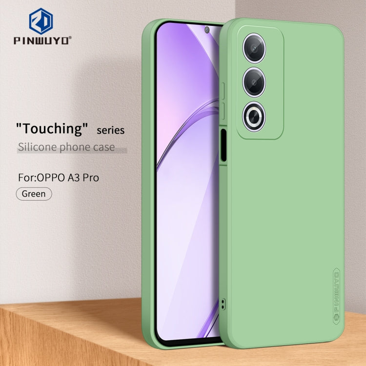 For OPPO A3 Pro Global PINWUYO Sense Series Liquid Silicone TPU Phone Case(Green) - OPPO Cases by PINWUYO | Online Shopping UK | buy2fix