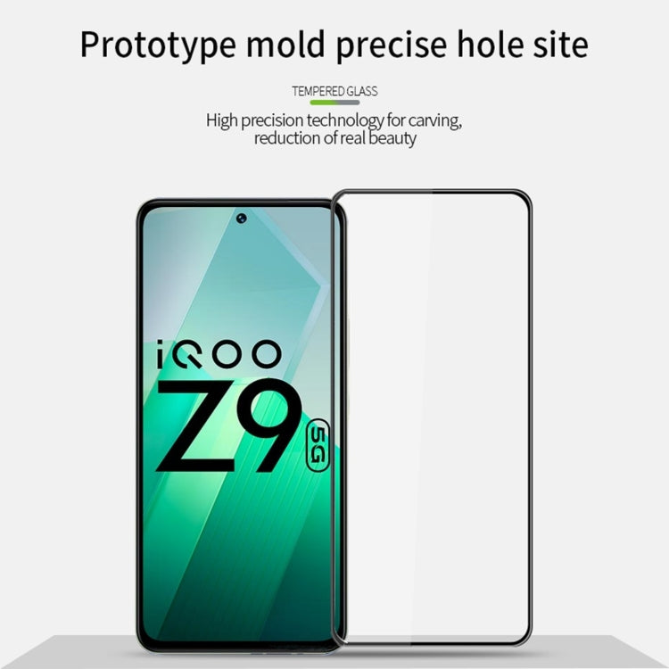 For vivo iQOO Z9 Global PINWUYO 9H 3D Curved Explosion-proof Tempered Glass Film(Black) - vivo Tempered Glass by PINWUYO | Online Shopping UK | buy2fix