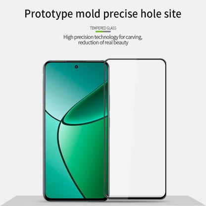 For Realme 12+ PINWUYO 9H 3D Curved Explosion-proof Tempered Glass Film(Black) - Realme Tempered Glass by PINWUYO | Online Shopping UK | buy2fix