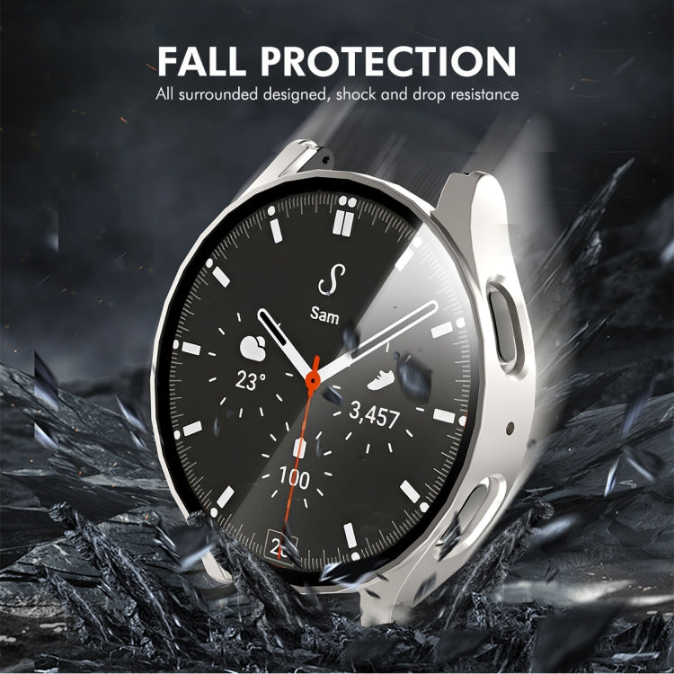 For Samsung Galaxy Watch7 40mm ENKAY Hat-Prince Full Coverage PC + Tempered Glass Film Integrated Watch Case(Transparent) - Watch Cases by ENKAY | Online Shopping UK | buy2fix