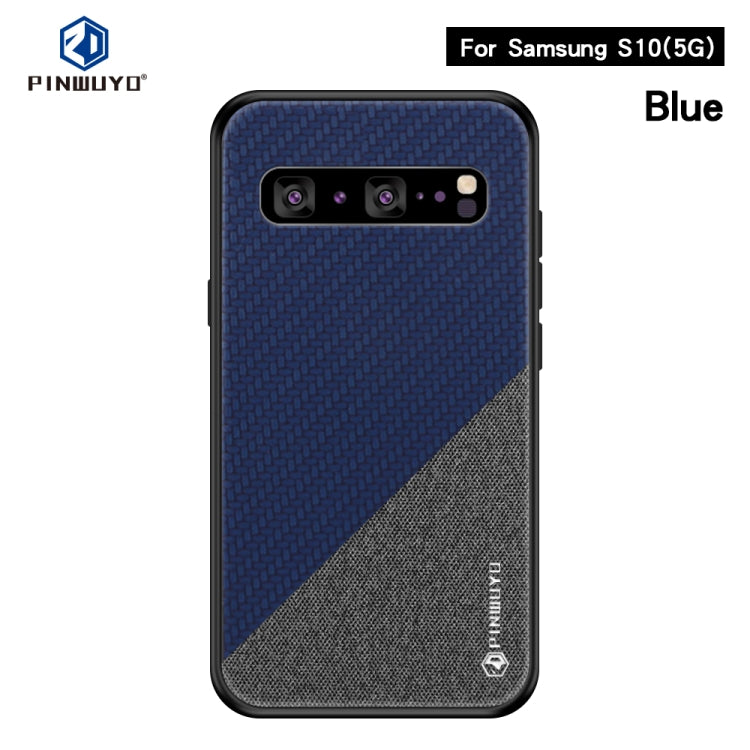 PINWUYO Honors Series Shockproof PC + TPU Protective Case for Galaxy S10 5G(Blue) - Galaxy Phone Cases by PINWUYO | Online Shopping UK | buy2fix
