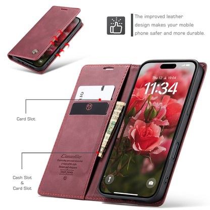 For iPhone 16 Plus CaseMe 013 Multifunctional Horizontal Flip Leather Phone Case(Red) - iPhone 16 Plus Cases by CaseMe | Online Shopping UK | buy2fix