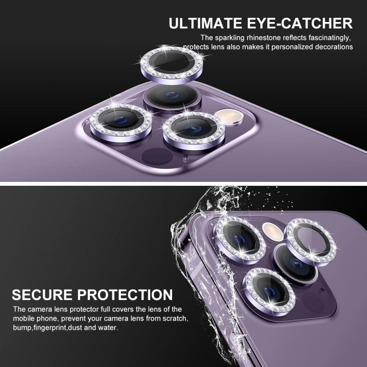 For iPhone 16 / 16 Plus ENKAY AR Anti-reflection Individual Diamond Ring Camera Lens Glass Full Film(Silver) - iPhone 16 Plus Tempered Glass by ENKAY | Online Shopping UK | buy2fix