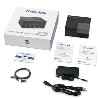 WAVLINK UG76PD2 3.5mm Audio, Gigabit Network Port Dual HD Universal Docking Station(UK Plug) - HUB with Lan adapter by WAVLINK | Online Shopping UK | buy2fix