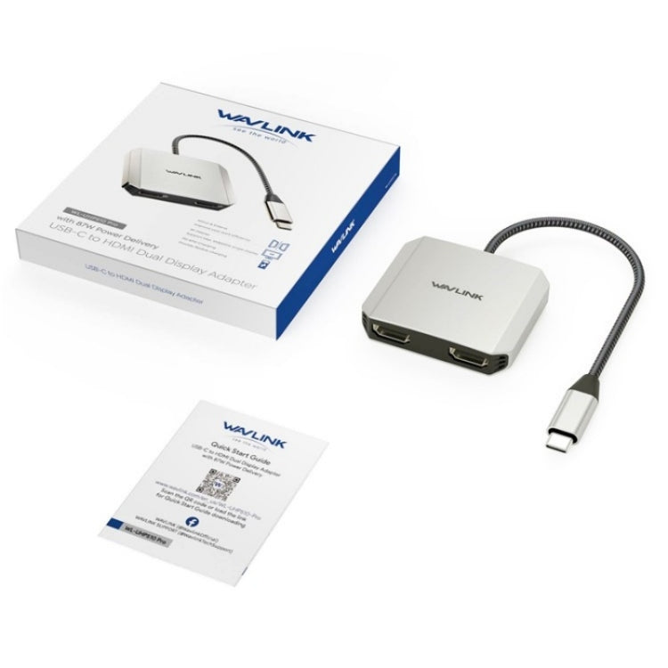 WAVLINK UHP510 Pro 87W PD Charging USB C to Dual HD Converter 4K 60Hz Monitor Adapter - Adapter by WAVLINK | Online Shopping UK | buy2fix