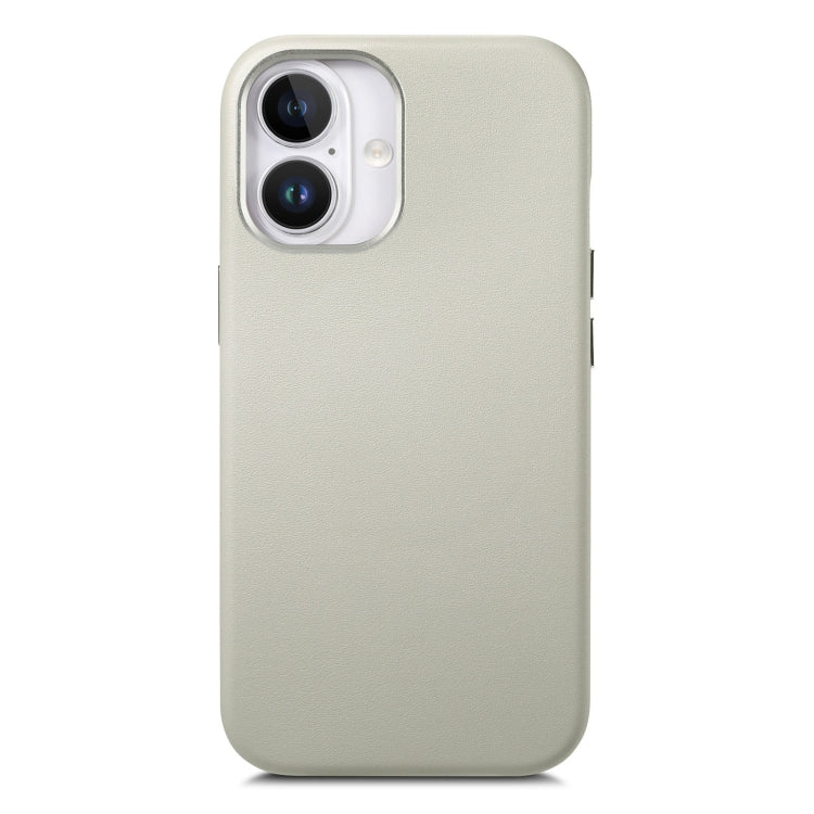 For iPhone 16 Electroplated Metal Button Shockproof Phone Case(White) - iPhone 16 Cases by buy2fix | Online Shopping UK | buy2fix