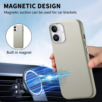 For iPhone 16 Electroplated Metal Button Shockproof Phone Case(White) - iPhone 16 Cases by buy2fix | Online Shopping UK | buy2fix