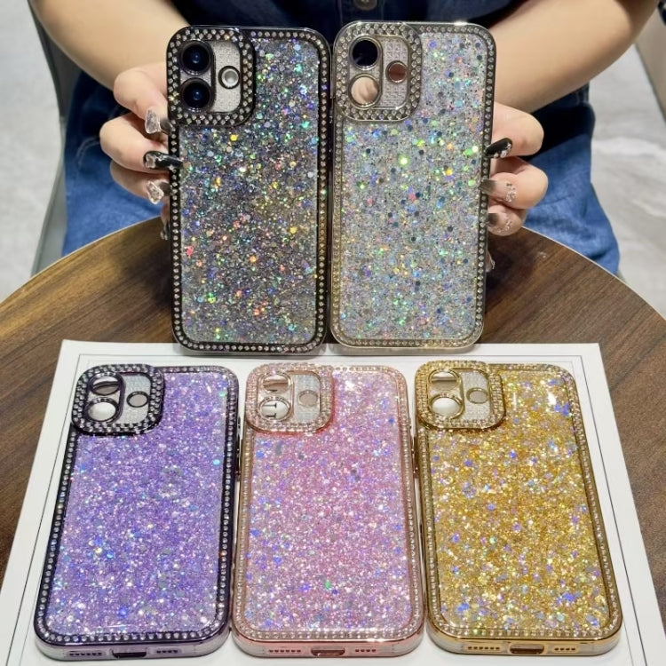 For iPhone 16 Pro Diamond Glitter Sequins TPU Phone Case(Black) - iPhone 16 Pro Cases by buy2fix | Online Shopping UK | buy2fix