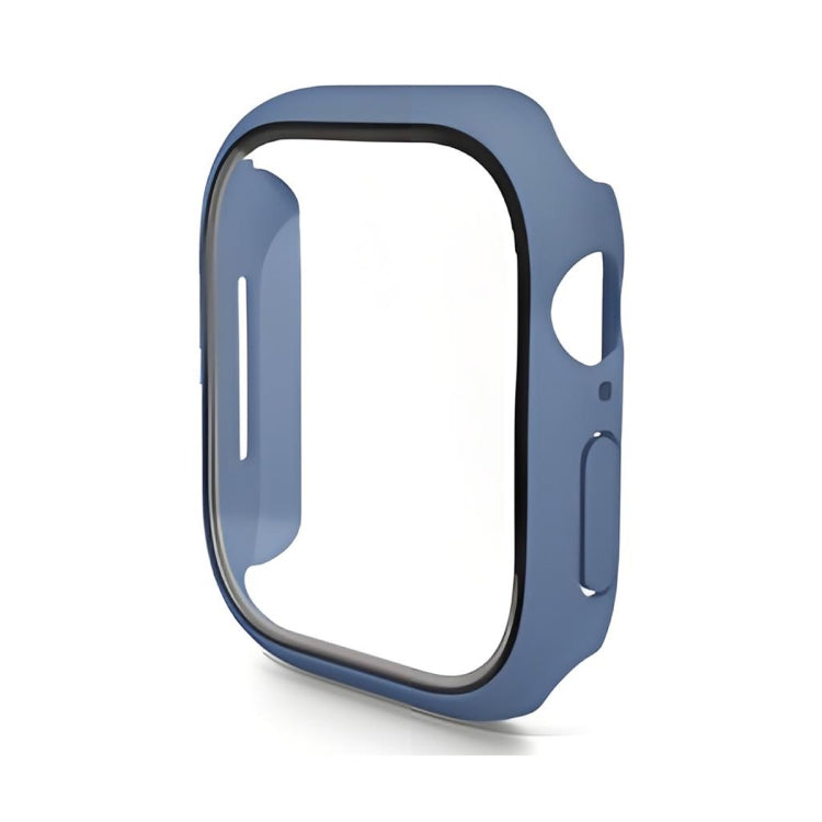 For Apple Watch Series 10 46mm ENKAY Hat-Prince PC Tempered Glass Film Integrated Watch Case(Grey Blue) - Watch Cases by ENKAY | Online Shopping UK | buy2fix