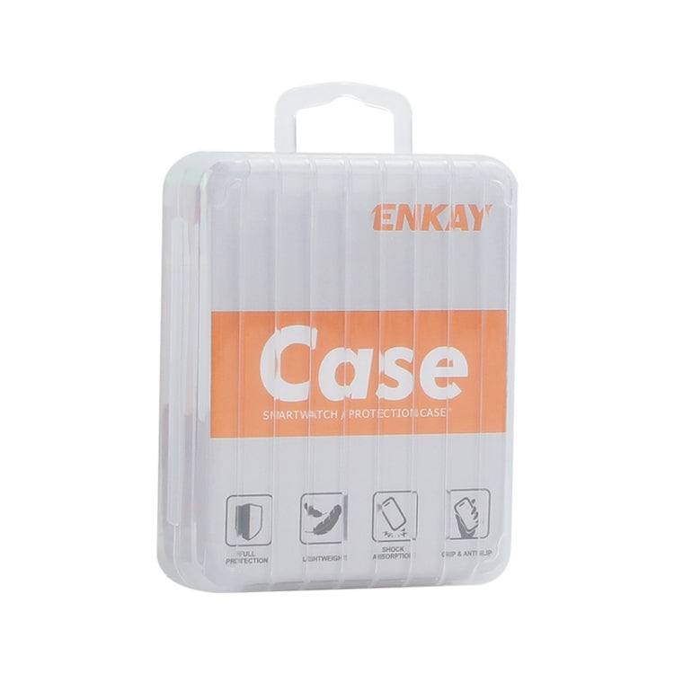 For Apple Watch Series 10 46mm ENKAY Hat-Prince PC Tempered Glass Film Integrated Watch Case(Cyan) - Watch Cases by ENKAY | Online Shopping UK | buy2fix