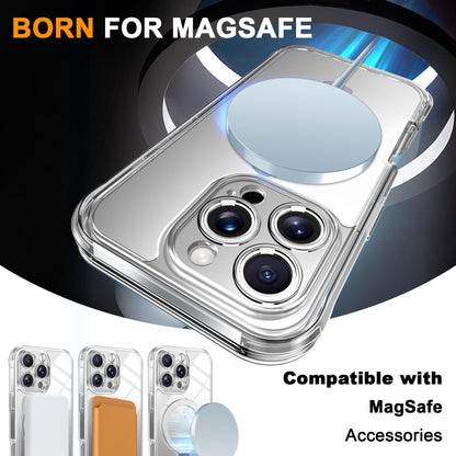 For iPhone 16 Pro Skin Feel MagSafe Holder 360 Full Body Phone Case(Transparent) - iPhone 16 Pro Cases by buy2fix | Online Shopping UK | buy2fix