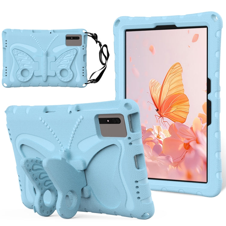 For Lenovo Tab M11 / Xiaoxin Pad 11 2024 Butterfly Bracket EVA Shockproof Tablet Case(Light Blue) - Lenovo by buy2fix | Online Shopping UK | buy2fix